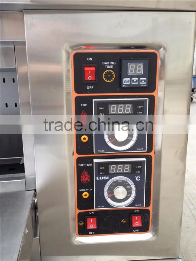 Pizza baking oven 1 deck 3 trays Digital Control Gas pizza bread baking machine