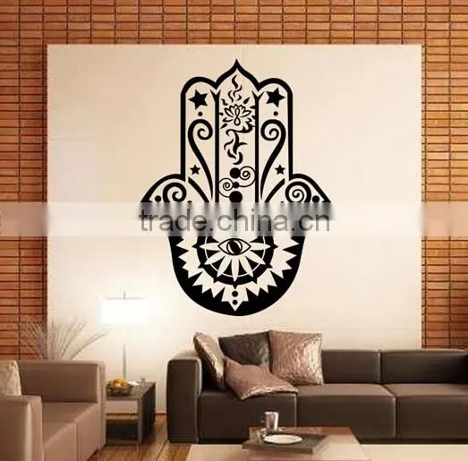 Wall Decal Vinyl Sticker Decals Hamsa Hand Eye Indian Yoga Buddha Fatima Namaste