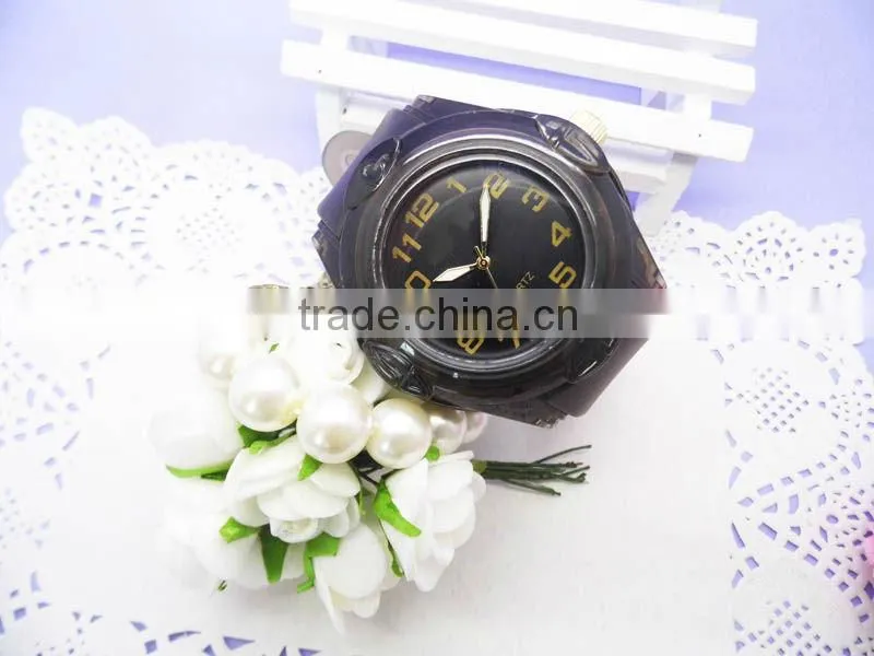 2013 hot sales transparent sport waterproof wrist watch plastic cases