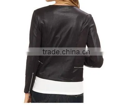 2015 several zipper sophisticated soild plain leisure jacket