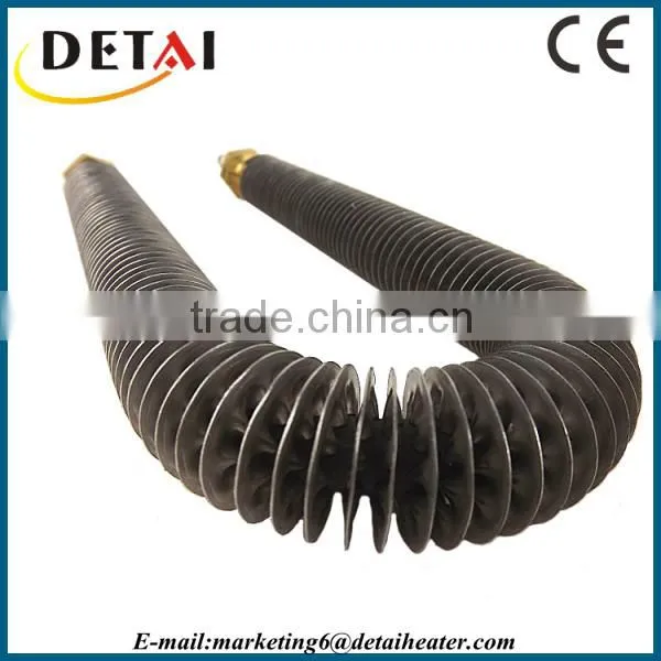 Finned tubular heater with high thermal efficiency and high precision