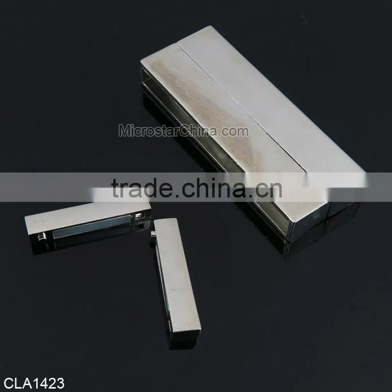 Fashion jewelry components top quality zinc alloy material leather bracelet clasp
