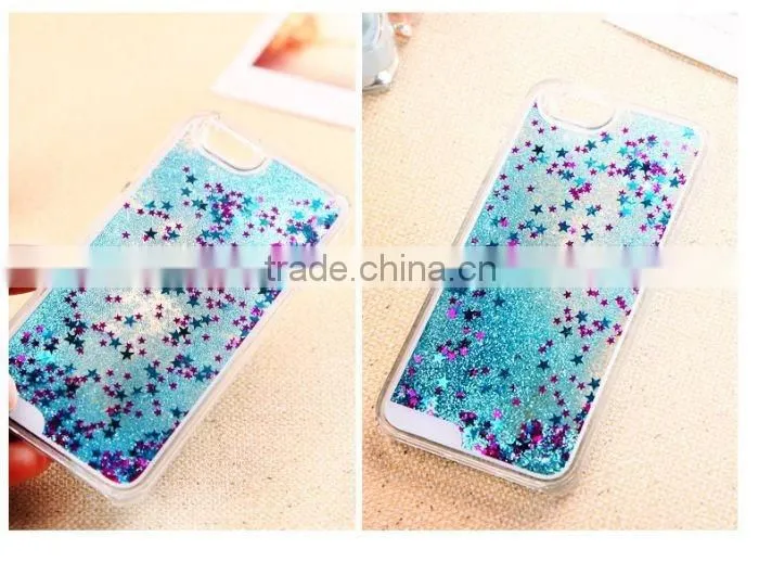 New Bling Stars Quicksand Designed Back Phone Case Cover for iphone 6 plus 4.7 5.5
