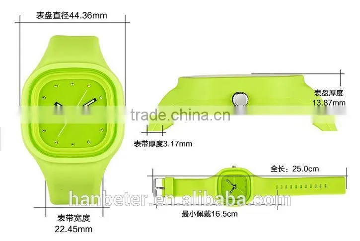 Best christmas gift 3ATM japan movement rubber wrist watch with changeable straps
