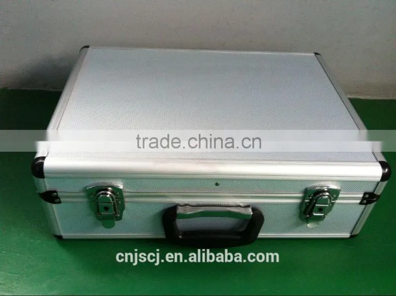 Silver ABS ukulele tool case hight quality with lock very farm durable aluminum tool case with handle
