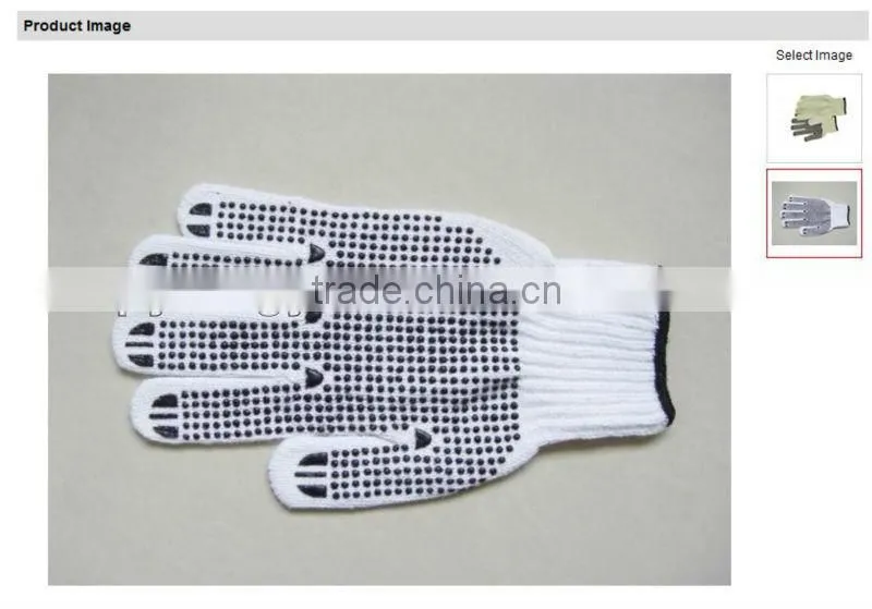 knitted seamless pvc hand gloves
