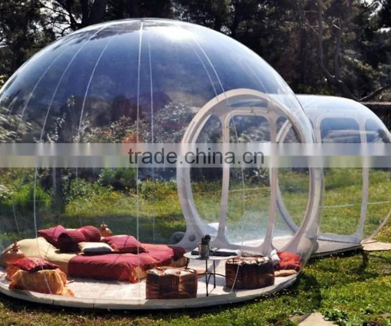 Outdoor PVC Camping Bubble Igloo Tent Clear Inflatable Lawn Transparent Tent For Sale
