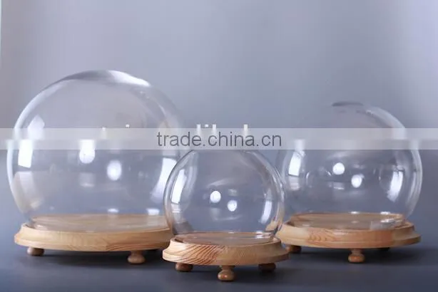 Clear glass display dome