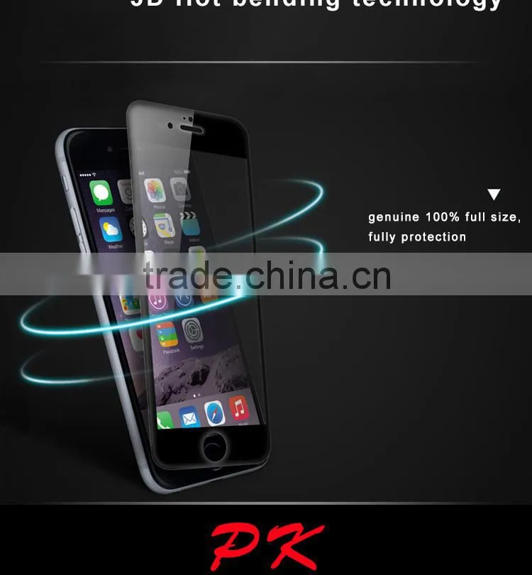 3D curved full screen cover tempered glass screen protector for iPhone 6s, curved edge glass for s6 edge and edge plus