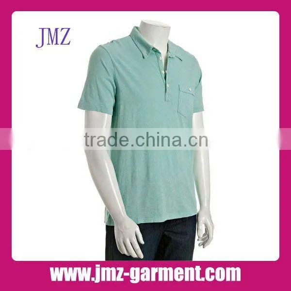 Pocket design 100% jersey cotton polo t shirt for men