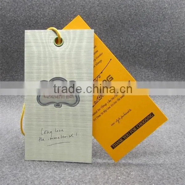 Metallic Plastic Paper Hang Tags