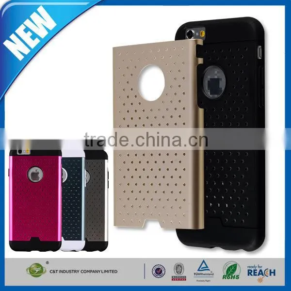 C&T 2in1 Hybrid High Impact Hard motorcycle Pattern + Black Silicone Case Cover for Apple iPhone 6
