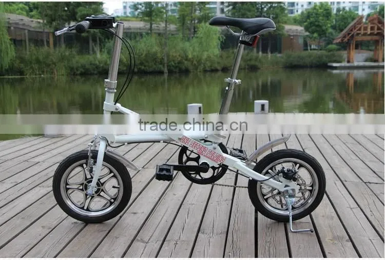 Lightweight 14-Inch Variable Speed Folding Bike Portable Folding Bicycle Mini Folding Bicycle City Bike White Black Orange Green