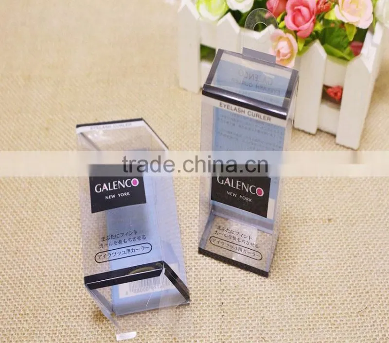 clear laser golden PVC cookies packing box
