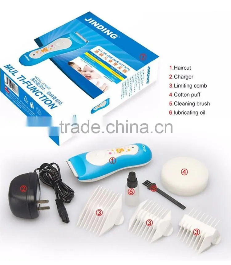 JINDING Electric Baby Kids Hair Clipper Ceramic Blade Rechargeable Shaver Trimmer Children Hair Cutting Machine