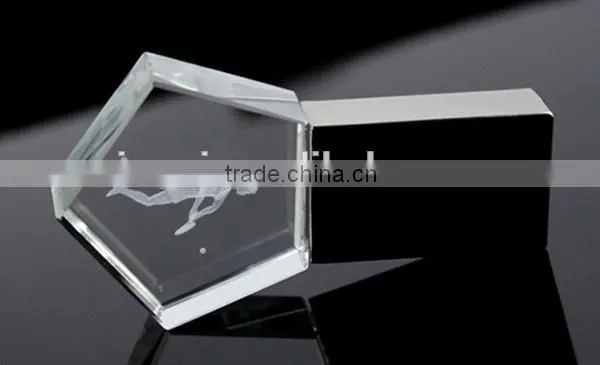 Hot selling crystal usb 2.0 flash memory disk
