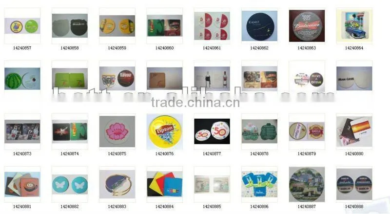 custom printed drink absorbent paper coaster