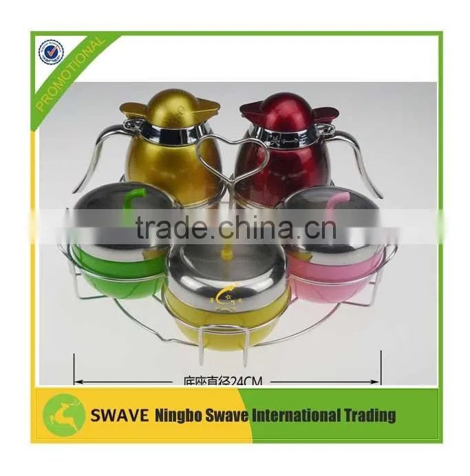 Cute Design set of 5 stainless steel condiment pot/Seasoning set P77190