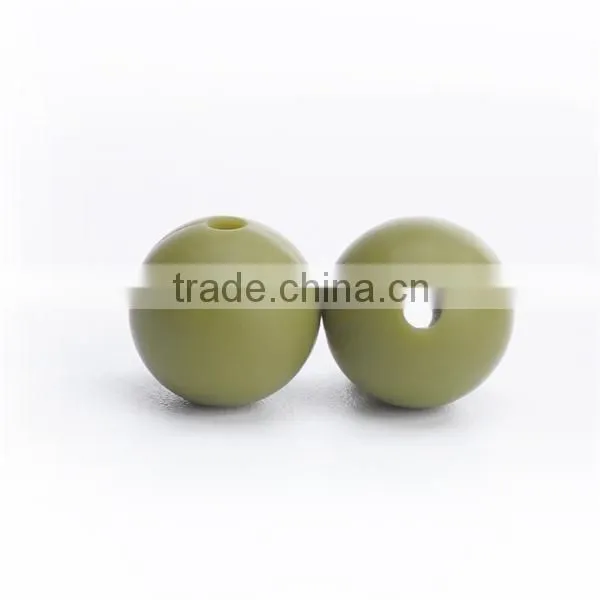 2016 New Marble Grey Color Silicone Round Beads Silicone Round Teething Beads