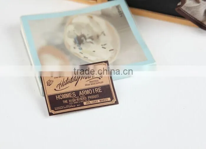 custom kraft paper leather label