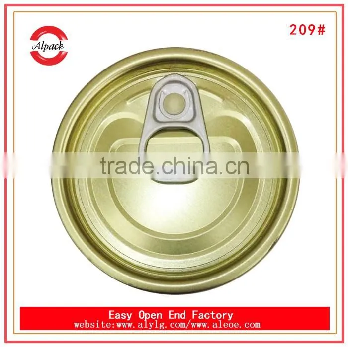 Canned food packaging material 209# tinplate easy open end