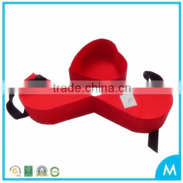 Hot sale heart shape gift box with ribbon tie