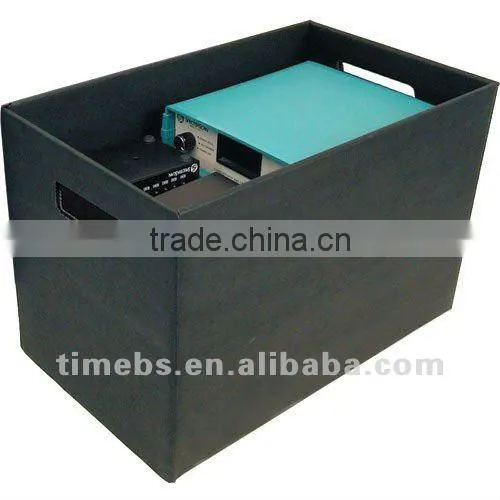 Stackable esd plastic container
