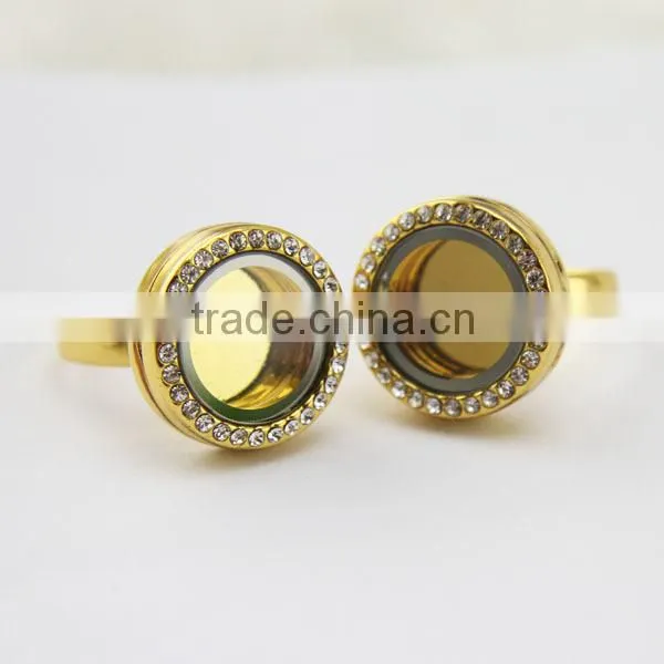 20MM gold jewelry set locket ring