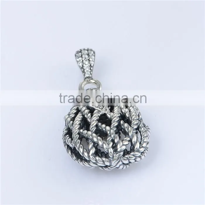 European Style Vintage Sterling Silver Pendant Necklace