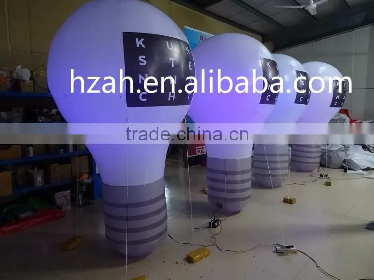 Giant Inflatable Standing Lamp Bulb for Advertising Decoration