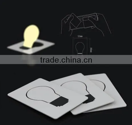 card shape fold up design compact super slim LED pocket wallet purse lamp