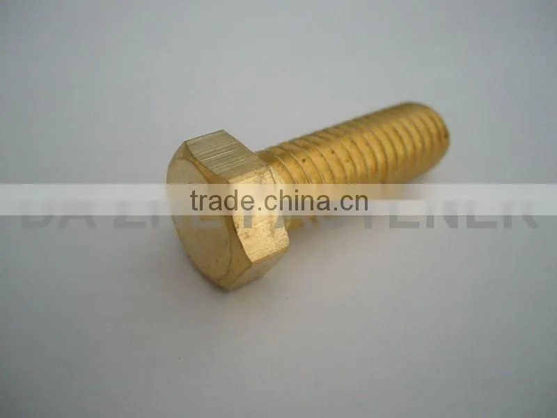 full thread din933 hex brass bolts