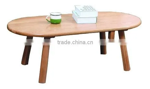Europe 100% bamboo oval modern coffee table