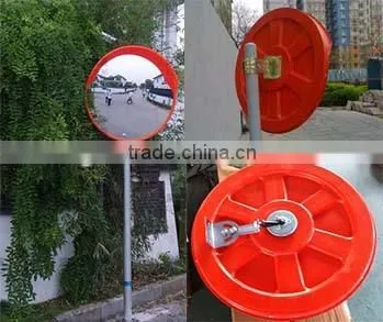 Acrylic material orange outdoor convex mirrors