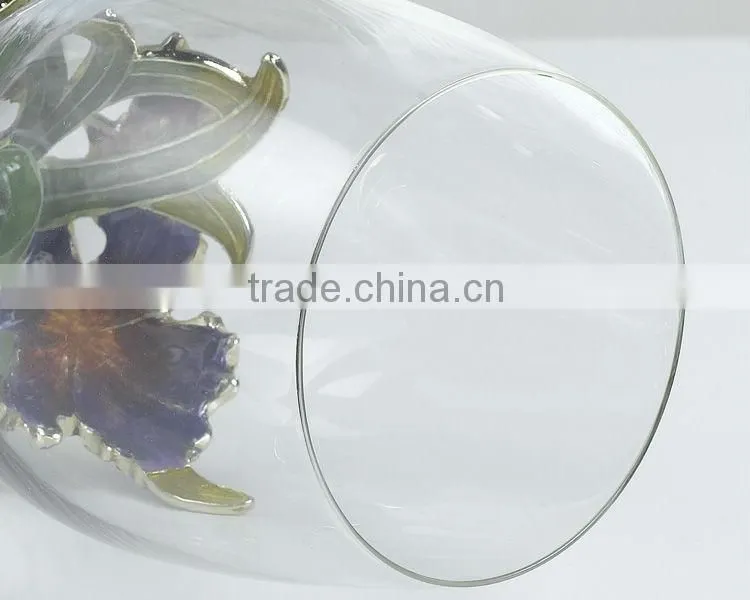 RORO Felicity iris enamel crystal glass big red wine glass