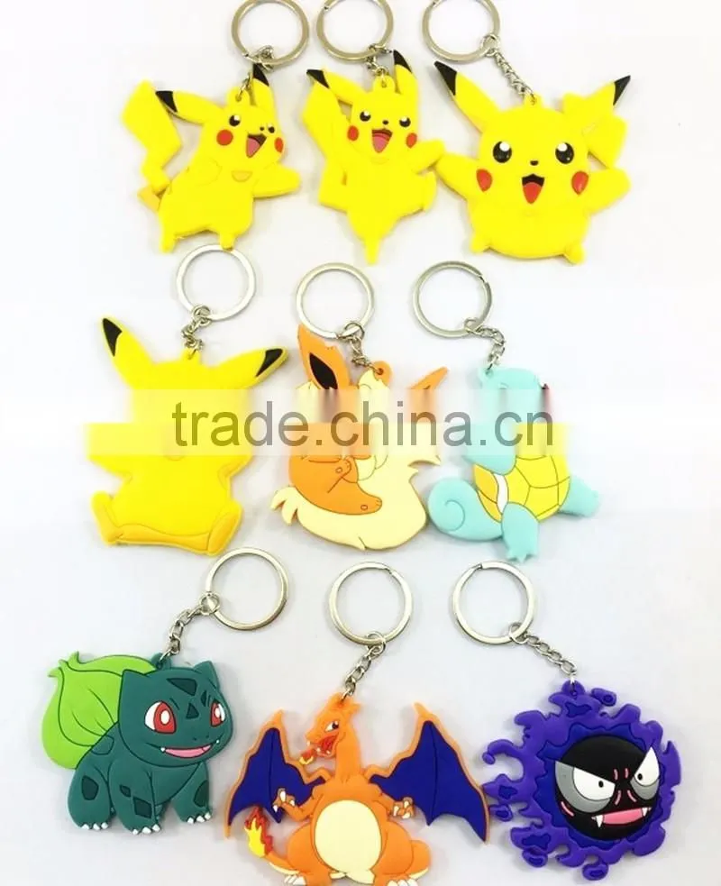 Customized 2d Soft PVC Rubber Promotion Keychain Factory