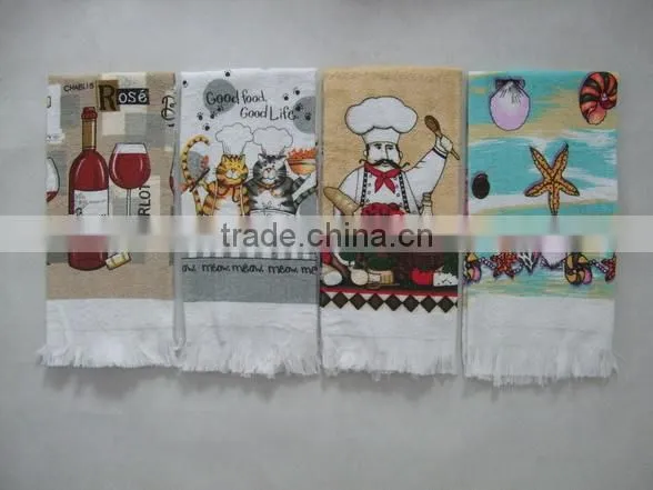 best selling products 55g printed kitchen towel velour towel china supplier wholesale ailbaba