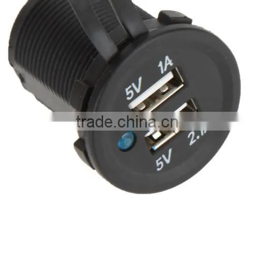 Waterproof Duel USB Charger Outlet 3.1 Amp Panel Mount Jack Motorcycle