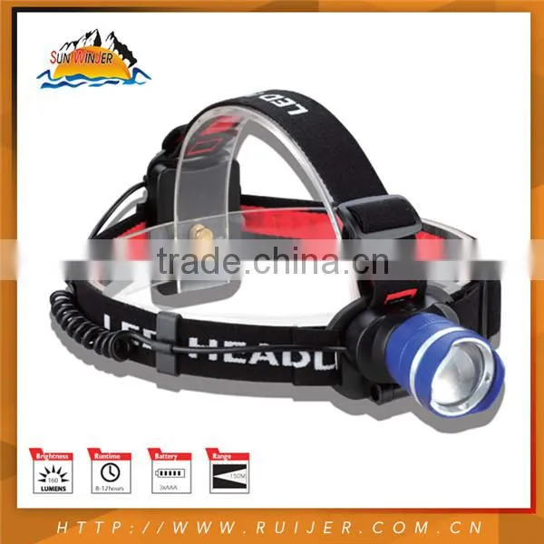 2015 New Fashion Top Quality Wholesale Led Headlamp Aa Battery