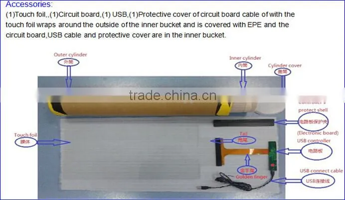 2016 Best Price 32 inch Interactive Touch Foil,Multi-Touch Foil,Multi-Touch Film