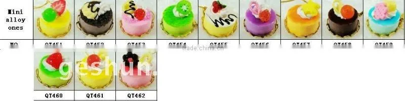 Fake dessert cake gift soft pvc keychain