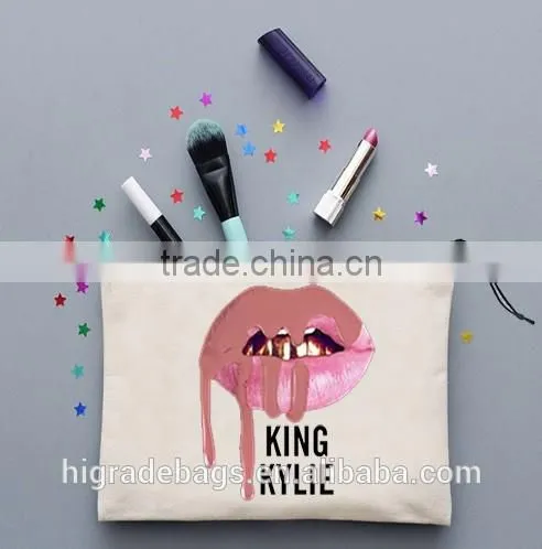 fashion style travel canvas cosmetic bag
