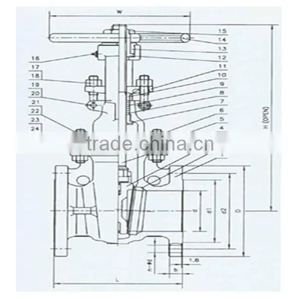 API 600 Industrial WCB Gate Valve