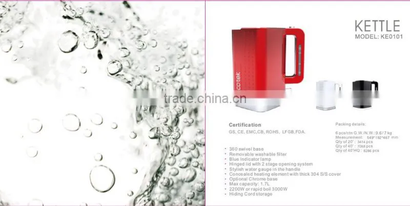 New dots design automatic electric water kettle with CE/GS/ETL/CETL/BSCI