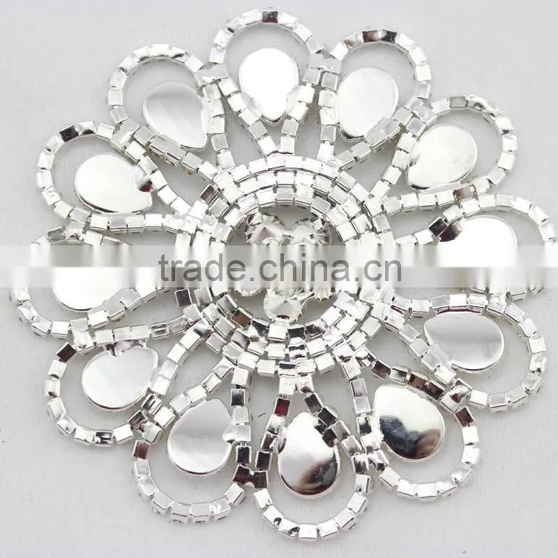Hot sale sew on rhinestone plastic pearl appliques