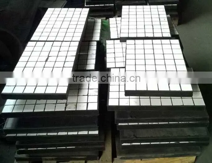 Steel and rubber backed ceramic liner
