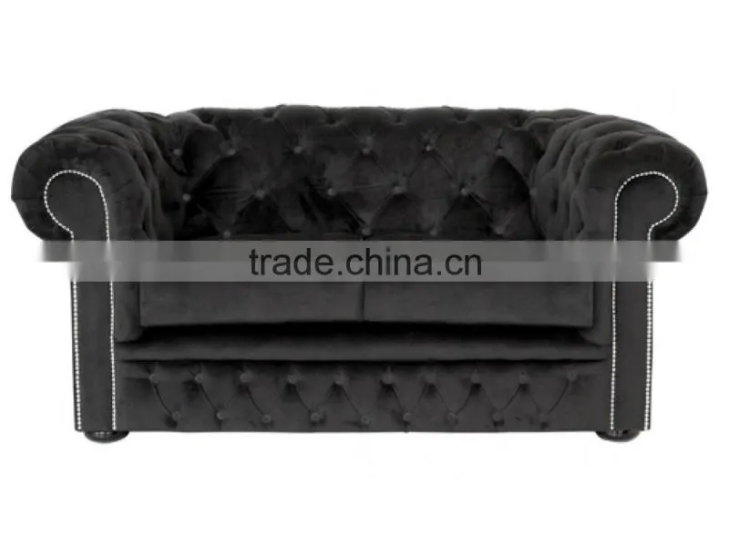 Latest living room fabric sofa tailored tufting chesterfield sofa design