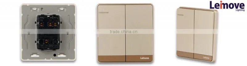 2015 new design 220v italian gold Simple electric wall light switch and socket