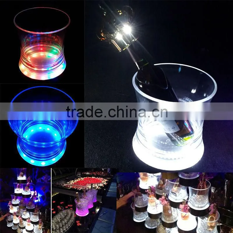 large capacity light up plastic led acrylic corona ice bucket