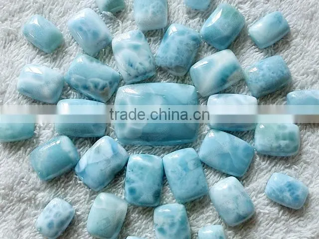 13x18mm larimar stone beads,natural larimar rectangle cabochon